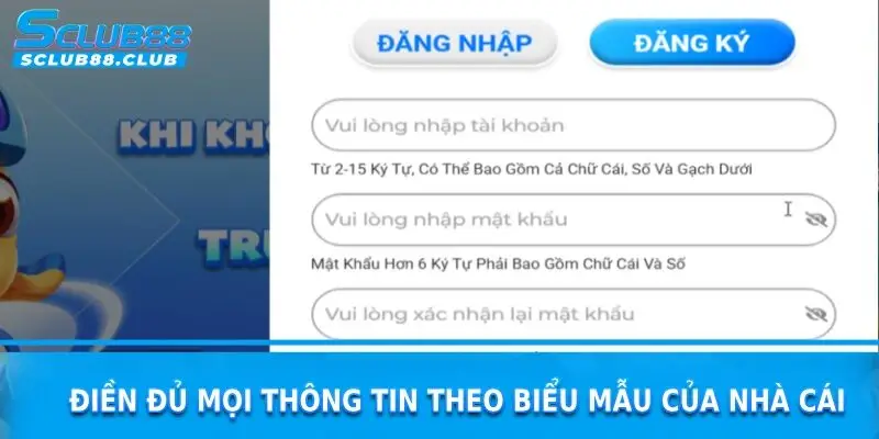 hướng dẫn đăng ký sclub88