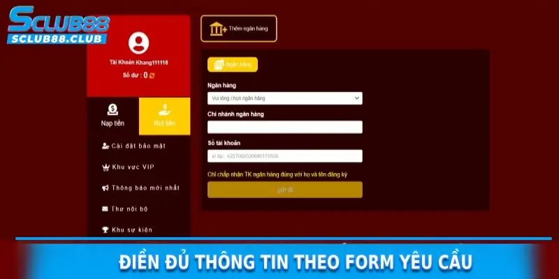 hướng dẫn rút tiền sclub88